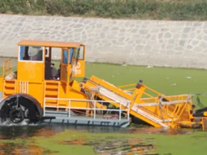 Amphibious Multi-Functional Aquatic Weed Cutting Vessel