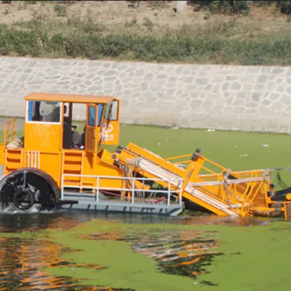 Amphibious Multi-Functional Aquatic Weed Cutting Vessel