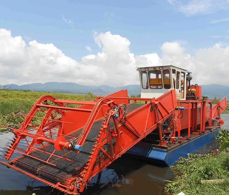 Amphibious Multi-Functional Aquatic Weed Cutting Vessel
